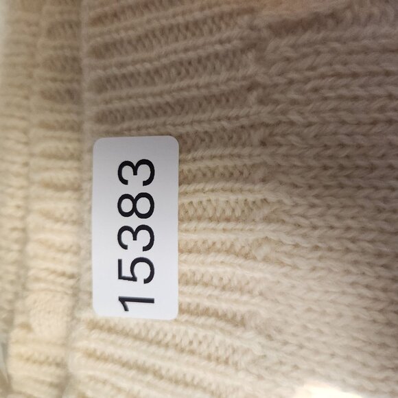 Vtg Robert Scott Ltd Shetland Wool Cable Knit Floral Button Sweater Size 38 Med - Picture 10 of 10